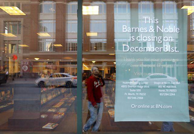 Dec. 31, 2013: Shoppers get a last chance to browse and take advantage of discounts as Barnes & Noble Booksellers closes its downtown bookstore in Sundance Square in Fort Worth.
